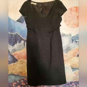 *Valentino - Black Textured Dress - Size 8